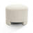 20.1" W Modern Upholstered Round Ottoman Boucle Accent Footrest Stool with Wood Frame