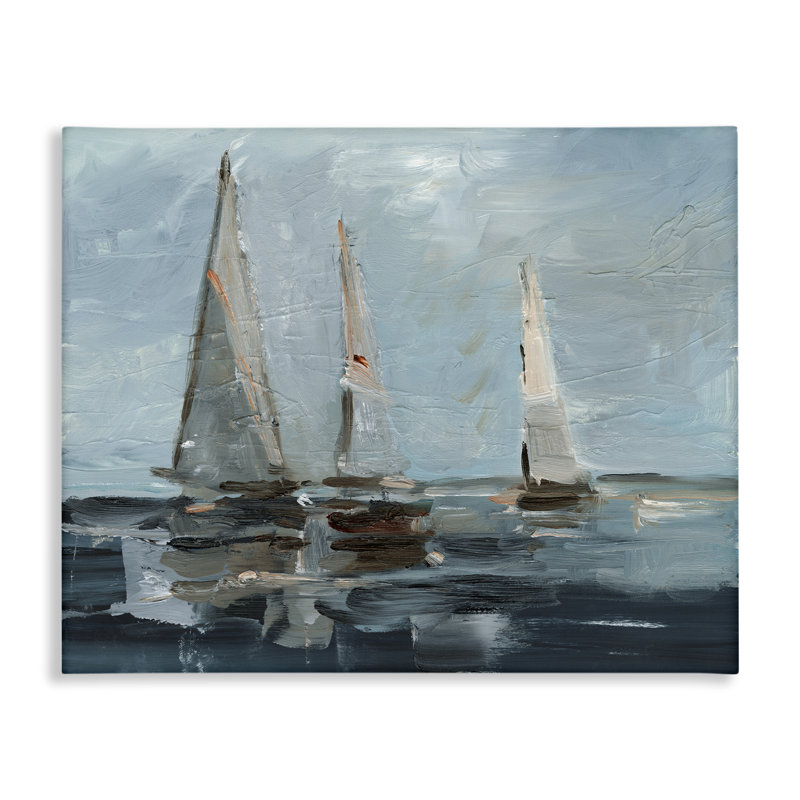  Art mural sur toile Moody Voiliers par Ethan Harper, H 30 po x l 40 po