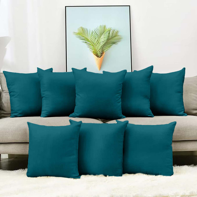 Aldino Square Throw Cushion Pad, Teal