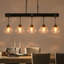  Luminaire suspendu linéaire pour îlot de cuisine à 5 lumières LineGlow