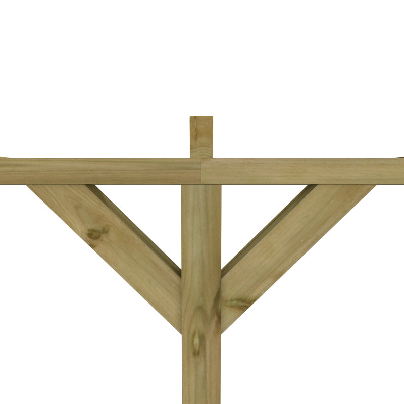 Clouse Lean-To Pergola Wood Climbing Plants Garden Arch Arbour, 220cm H x 400cm W x 200cm D