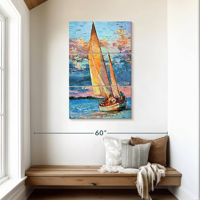 Mehar Sailboat Sunset Cruise, 45" H x 28" W