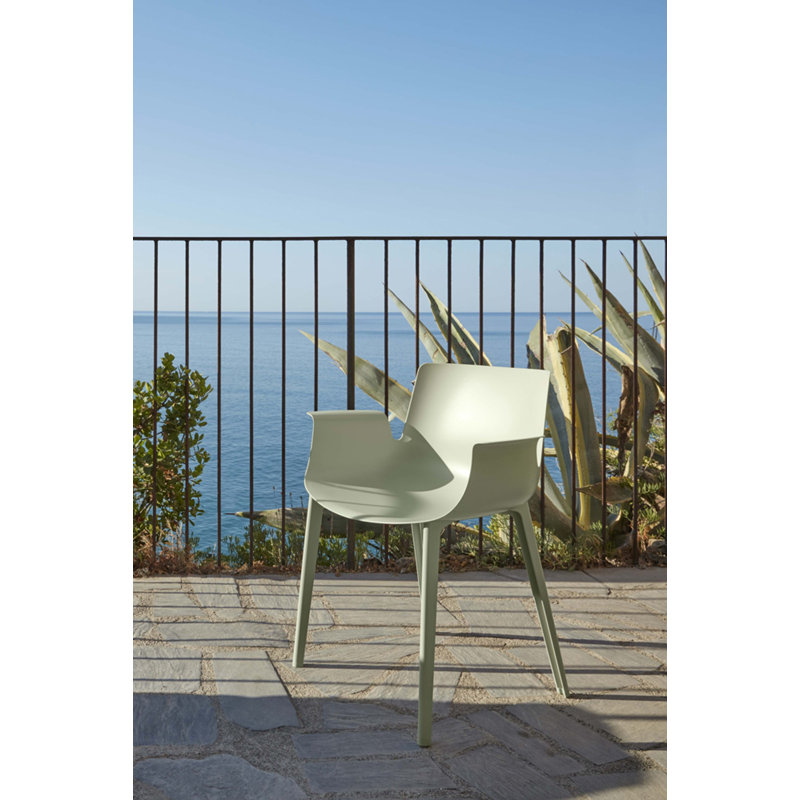 Piuma Outdoor Dining Armchair, Sage Green