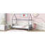 Lit simple gris avec structure de maison - ajout de chambre à coucher en bois d'hévéa de couleurs classiques polyvalentes-1466832741