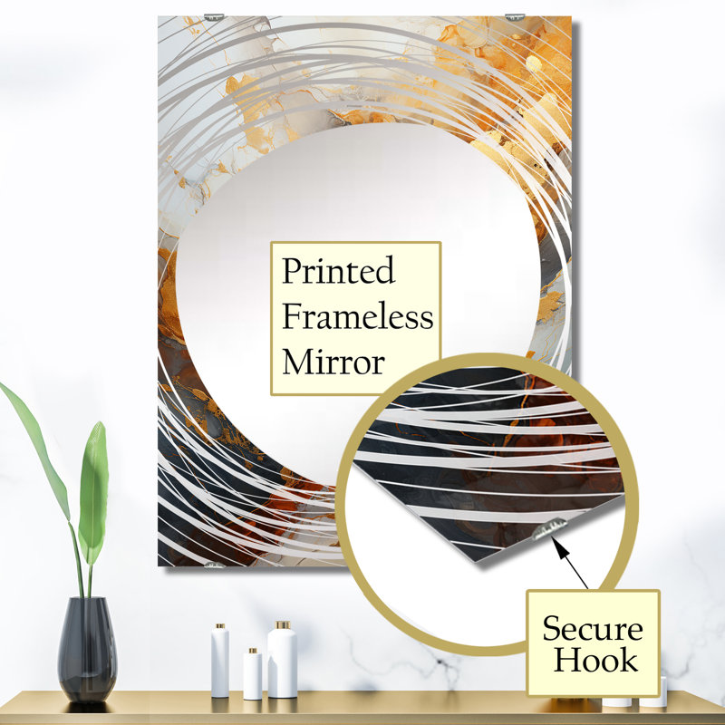Sangre - Miroir mural Geode Stone MIR136148, 40 po x 30 po