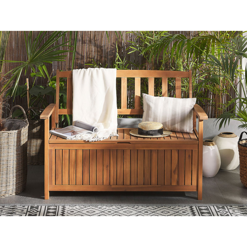 Lasse Solid Wood Acacia Outdoor Bench
