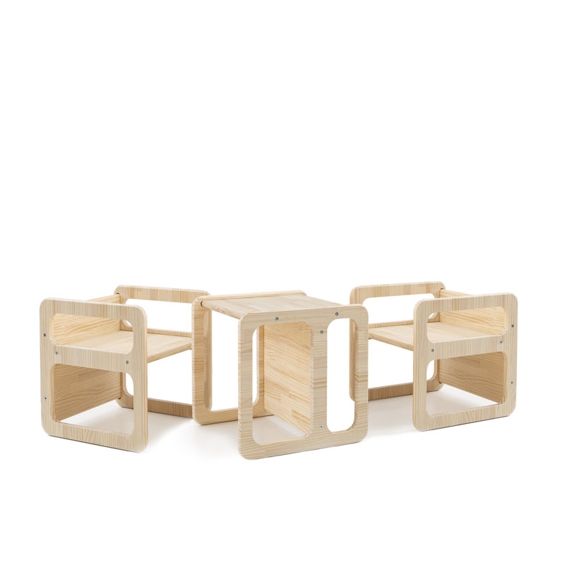 Hardy Kids Solid Wood Square and Chair Set