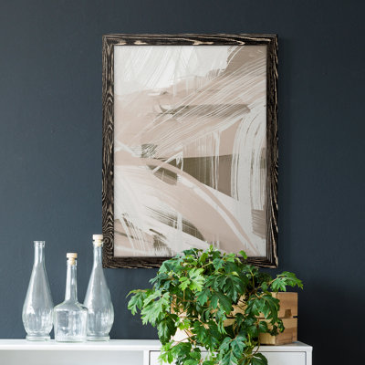 Toile encadrée de qualité supérieure Earthtone Swipe II - prête à être accrochée
