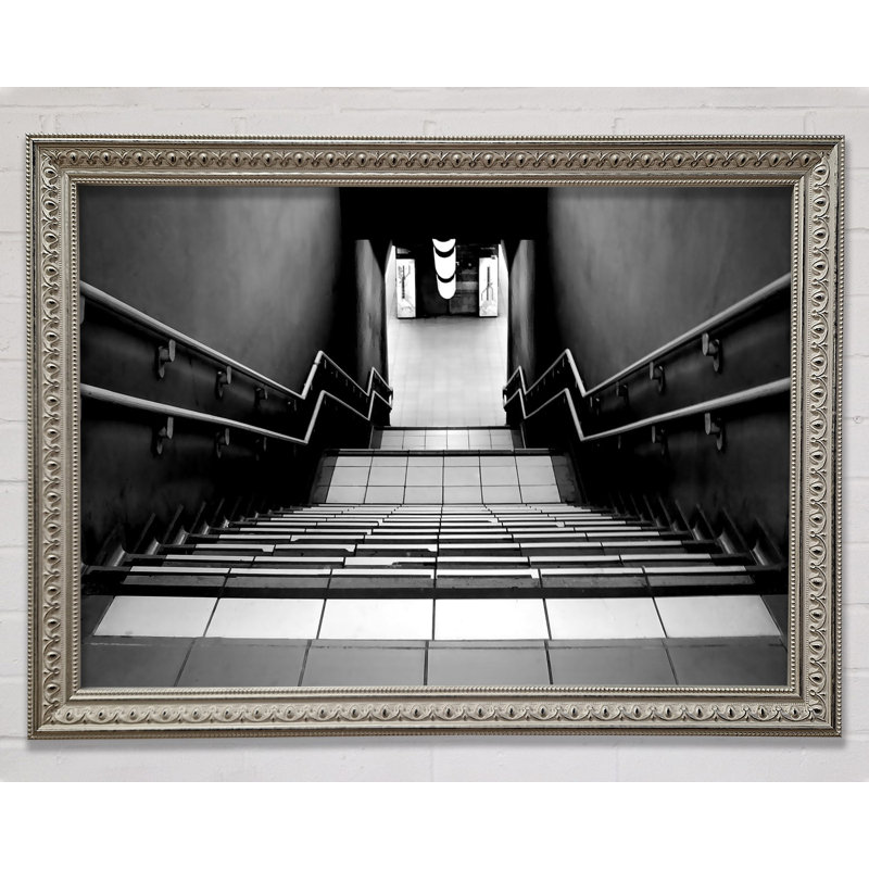 Subway Stairs - Single Picture Frame Print, 100cm H x 141.4cm W x 3cm D