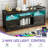Mercato Modern Farmhouse TV Stand Media Console Media Center with LED Light and Charging Station-1241512381-1229271714