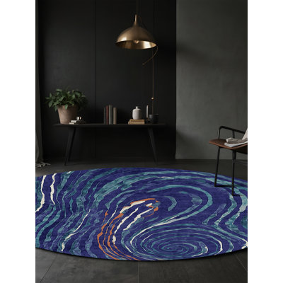 Tapis bleu lavable à la machine