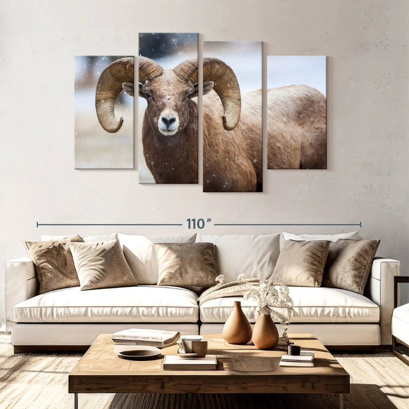 Brampt Bighorn Sheep, H 54 po x l 84 po