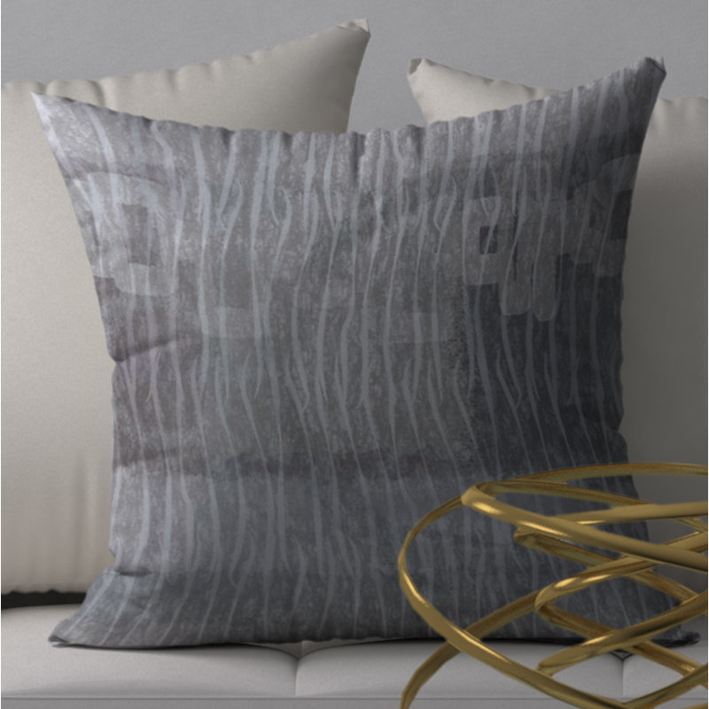 Abstract Reversible Throw Pillow, 18" x 18"