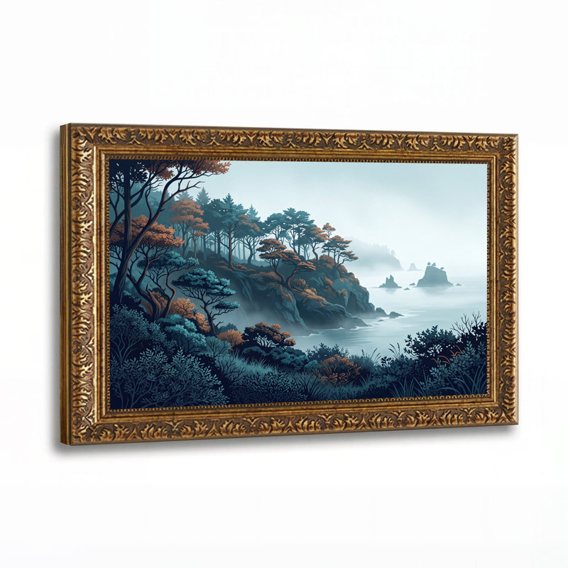Art mural sur toile Misty Coastal, 16"H x 24"W