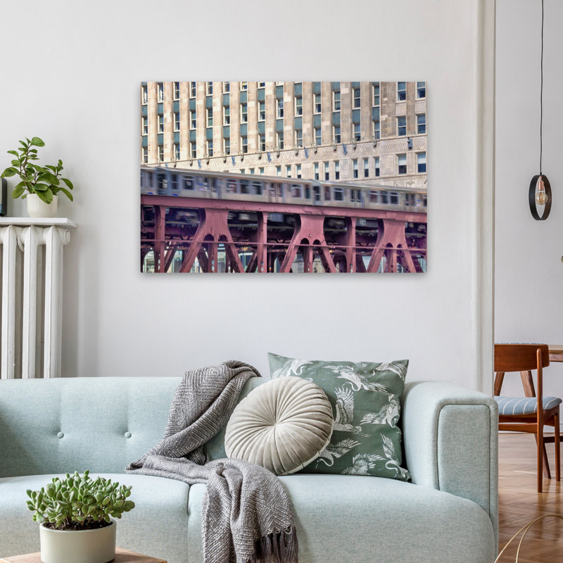 Chicago Loop And Mart Cityscape, photographie d'art contemporain, H 36 po x l 24 po