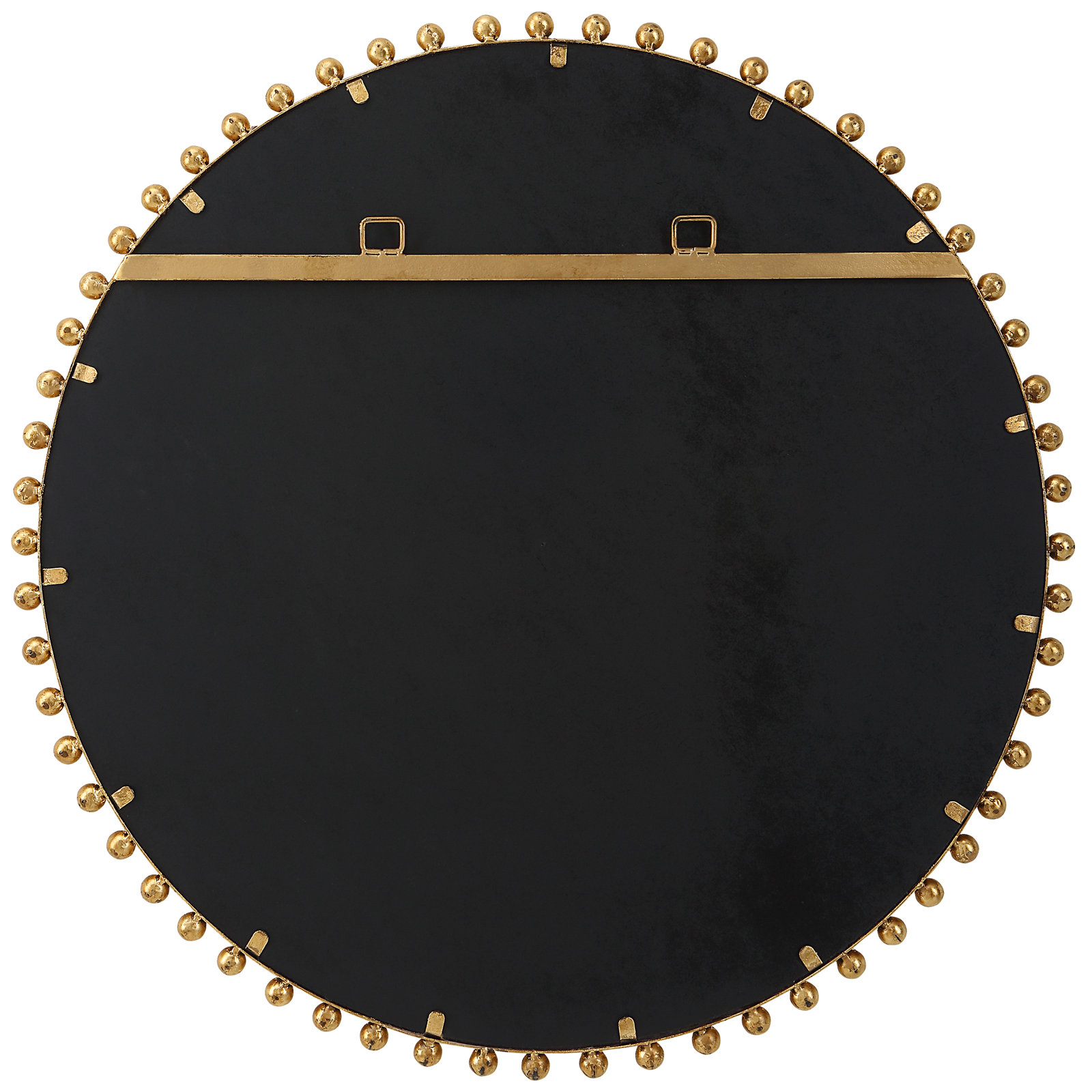Bedonia 32" Round Metal Wall Mirror, Gold