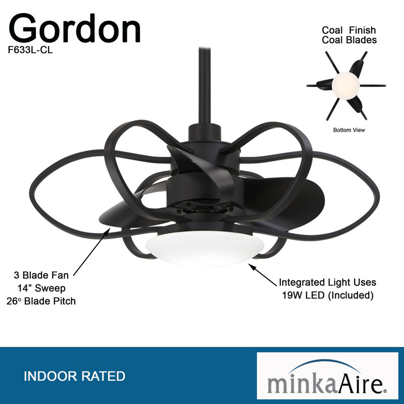 29'' 3 - Blade LED Standard Ceiling Fan with Remote Control and Light Kit Included