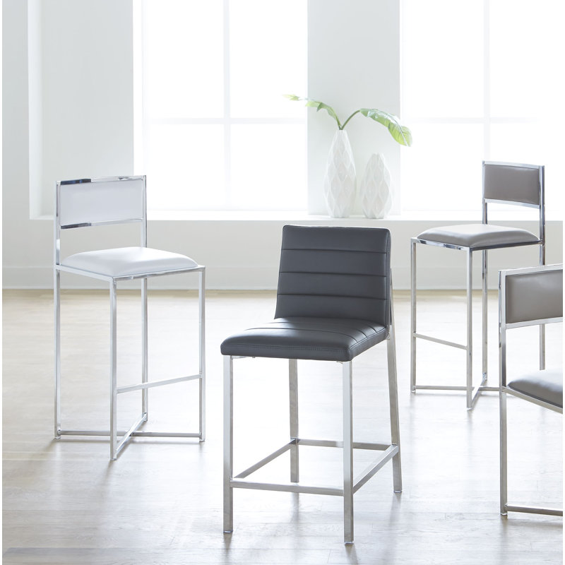 Tabouret de bar et de comptoir Misa, Tabouret de comptoir (assise de 26 po de hauteur), Cobalt; cobalt