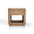 Emil Modern 22" W Square Solid Wood End Table with a Drawer and Lower Storage Shelf