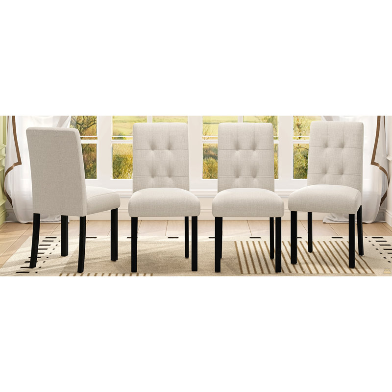 Chaise de salle à manger 4 pièces, Beige