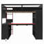Lit mezzanine double avec bureau, lumières RVB et rangement-1658401704