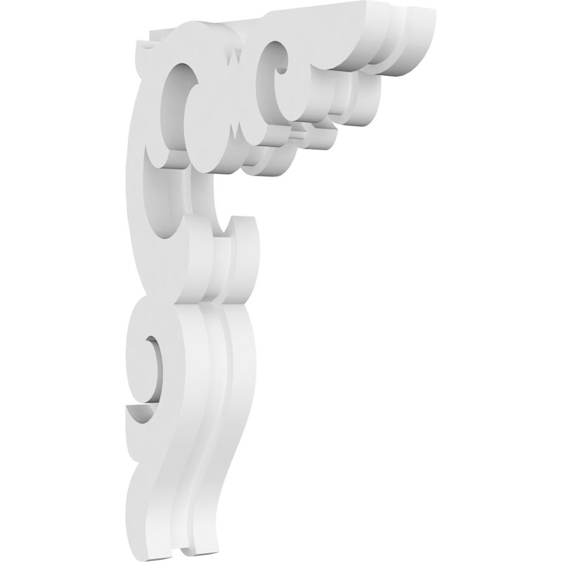 1 7/8"W X 6"D X 10"H Kendall Architectural Grade PVC Corbel, 10" H x 6" W x 1.875" D