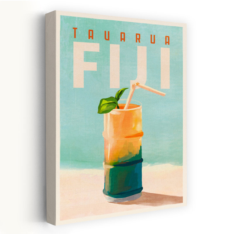 Art contemporain, plage, art tropical, H 24 po x l 16 po