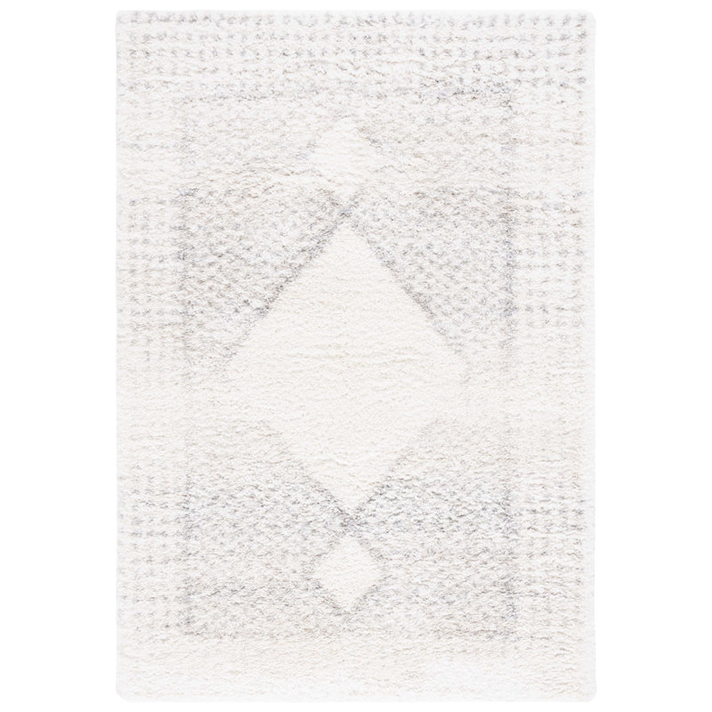 Tapis ivoire / gris Fontana 827, Tapis de couloir 2 pi 3 po x 8 pi