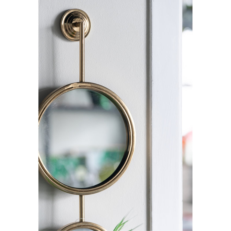 2 miroirs circulaires pour la décoration murale, miroir mural contemporain unique pour le vestibule du salon
