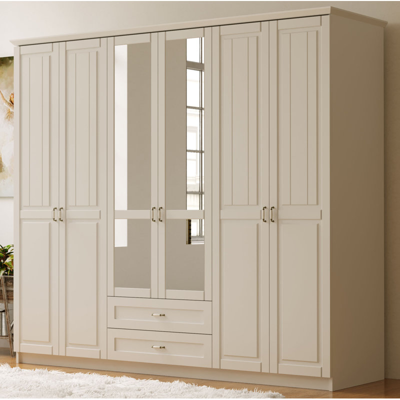 Ambach 6 Door Manufactured Wood Wardrobe