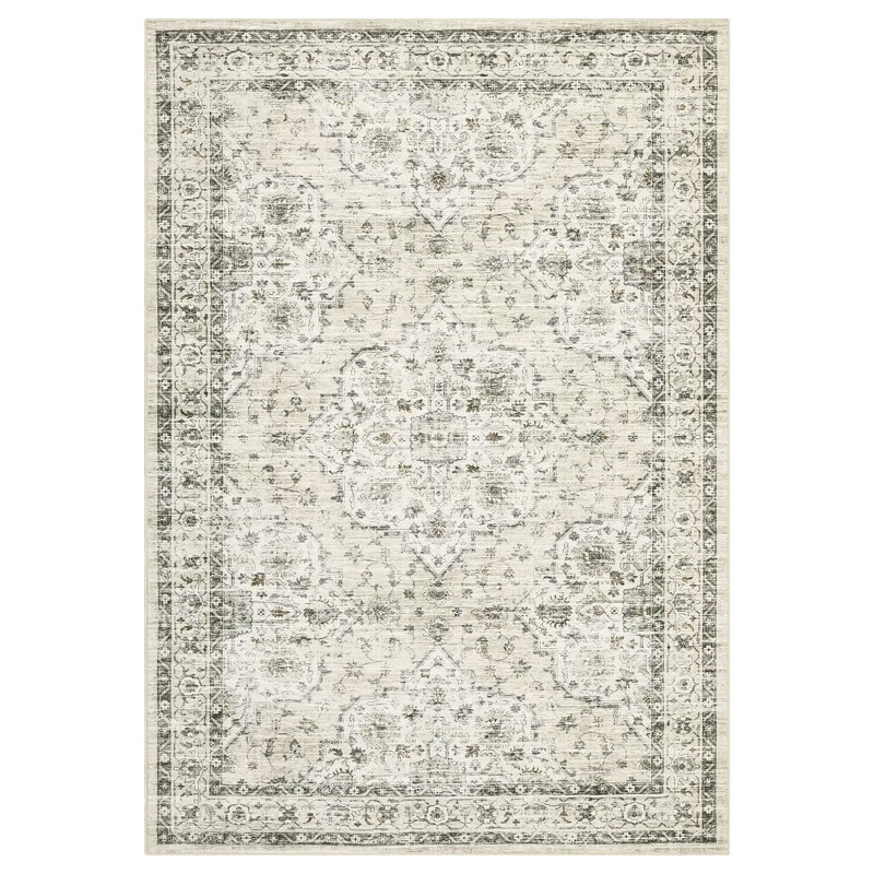 Vintage Floral Rug Washable Rug for Living Room, Retro Oriental Carpet, Soft Low Pile Non Shedding Floor Covering, Foldable Thin Non Shedding Indoor Mat for Bedrooms, Nurseries