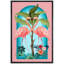 Adolescents lumineux, fleurs tropicales, flamant rose-100707675-100707676