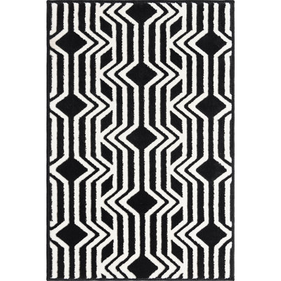 Tapis contemporain Bramore couleur zèbre
