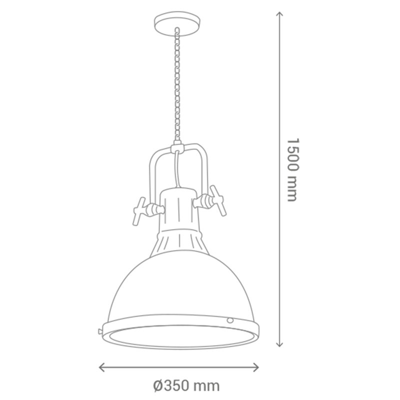 1 - Light Silver Dome Pendant