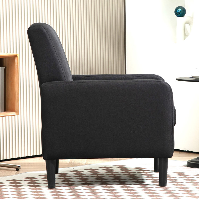 upholstery 26.2'' wide armchair, Black Polyester