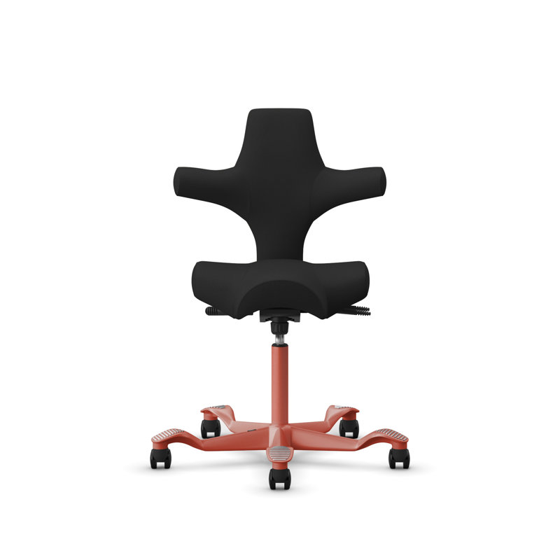 Chaise à hauteur standard réglable HœG Capisco, Rose, Noir, Standard