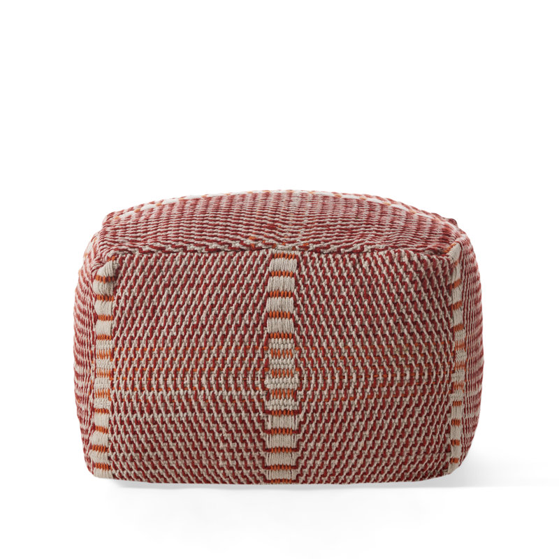 Repose-pieds extérieur rectangulaire avec coussin boho Jovanni