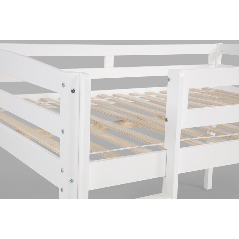 Lit mezzanine en bois massif Alique par Mack & Milo, Blanc, Double