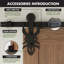 Ensemble de quincaillerie à deux portes sans dérivation à conception simple Black Rustic Imperial (porte non incluse)-70477120