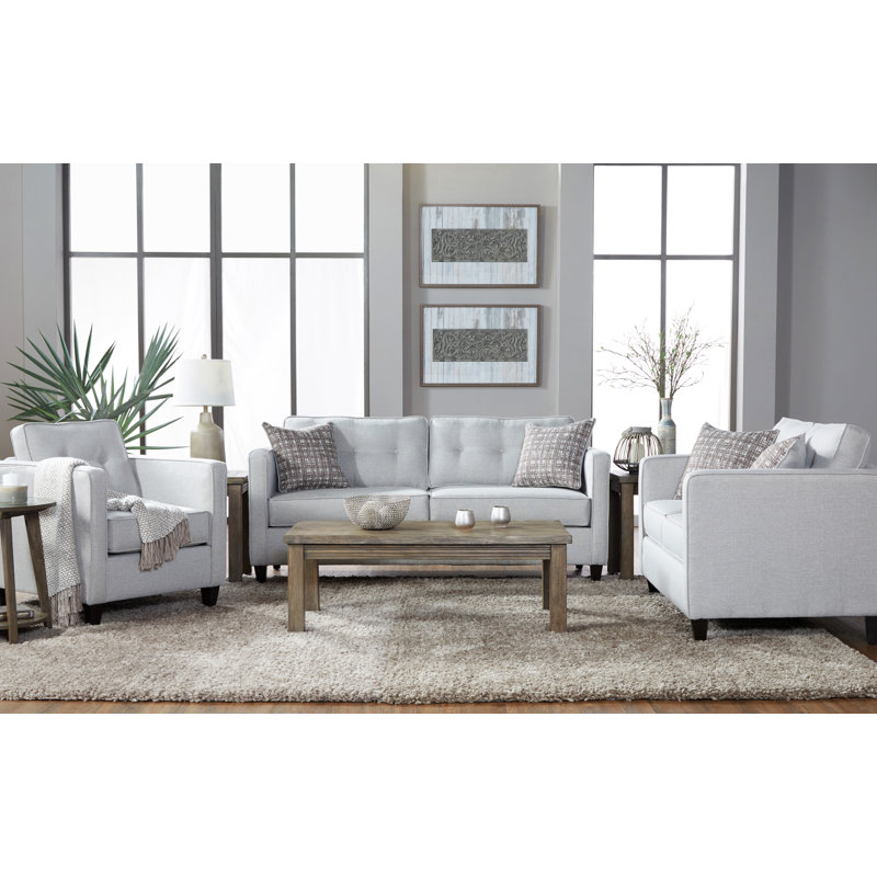 Alery Upholstered 79'' Sofa, CannonBall Cambric