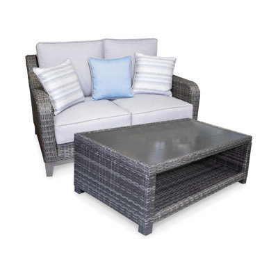 Causeuse d'extérieur avec table basse Erdita
