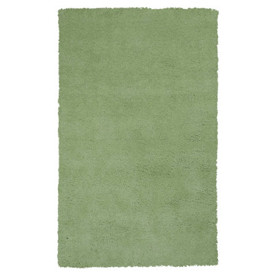 Tapis intérieur vert à poil long Spearmint