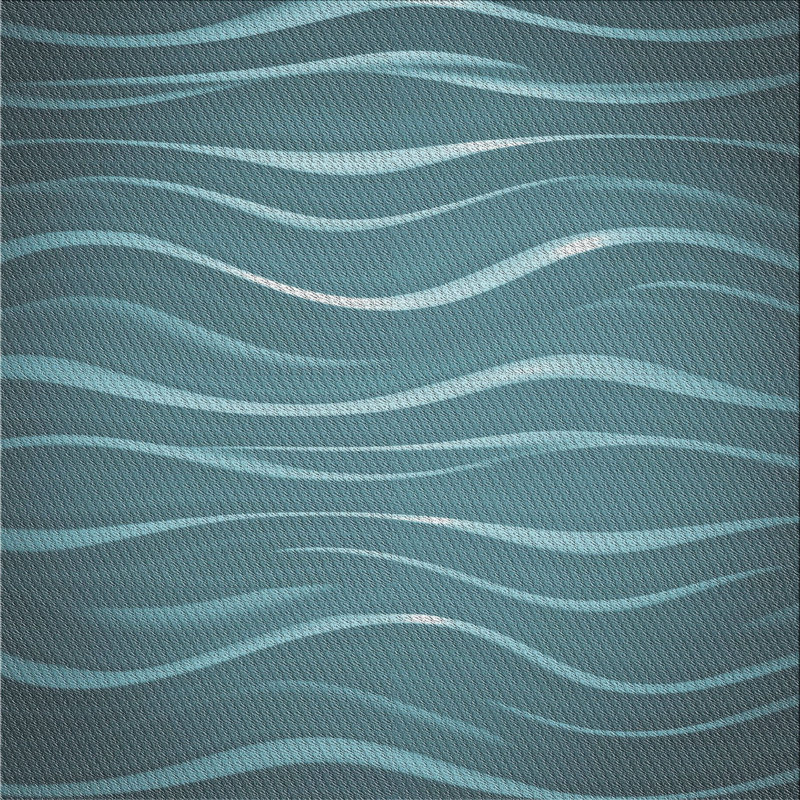 Laine et polyester bleu marine abstraits tissé à la machine Tapis décoratif, Carré 5 pi