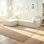 Canapé modulaire 109 "avec canapé en L 109" avec méridienne en forme de L, canapé rembourré minimaliste moderne pour chambre à coucher, canapé d'angle à assise profonde