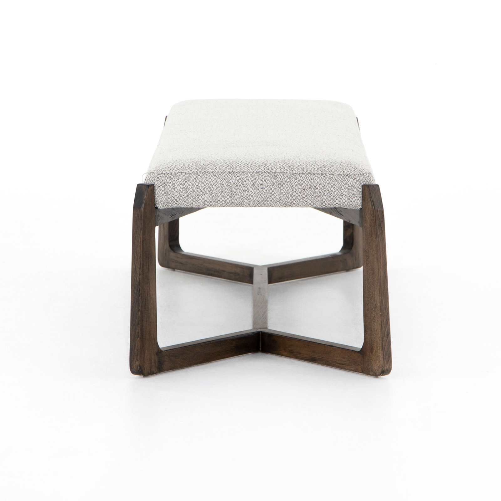 Gerardo 64" Bedroom Bench, Brunswick Pebble, Vintage Sienna Beech