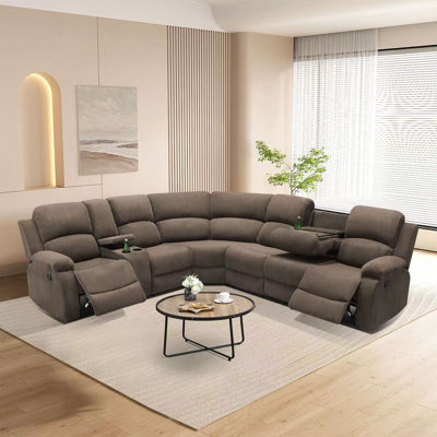 Karli 3-Piece Upholstered Living Room Reclining Sectional Sofa Set (Set of 3)