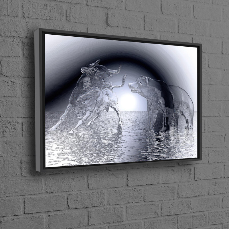 Print on Canvas, 70 cm H x 100 cm W, Framed Print without Mat, Black