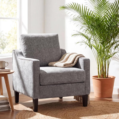 Upholstered Chenille Armchair