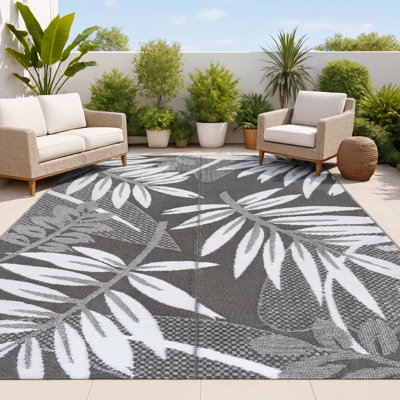Tapis d'extérieur pliable et réversible en plastique Wilde