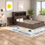 Lits de rangement en bois peu encombrants, conception multifonctionnelle moderne, finition espresso